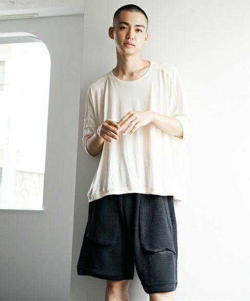 O project.DOUBLE LAYER SHORTS[07SH1/BLACK]