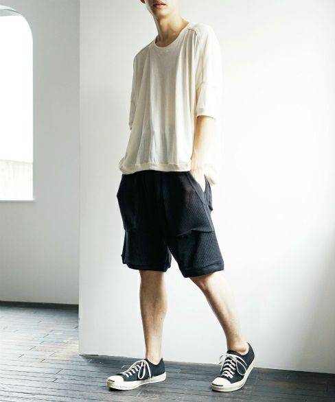 O project.DOUBLE LAYER SHORTS[07SH1/BLACK]