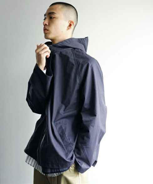 STUDIONICHOLSON HOODED CROP JACKET[SNM-016/DARK NAVY]