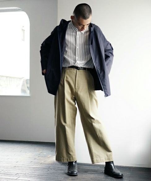 STUDIONICHOLSON.HOODED CROP JACKET[SNM-016/DARK NAVY]