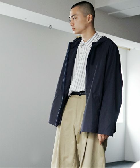 STUDIONICHOLSON.HOODED CROP JACKET[SNM-016/DARK NAVY]
