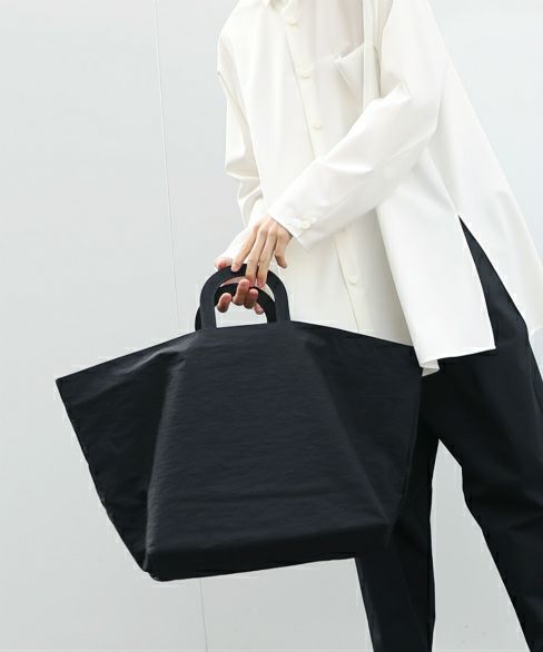 Building Block.ビルディングブロック.STENCIL DUFFEL IN BLACK CRINKLE[26/A.BLACK]