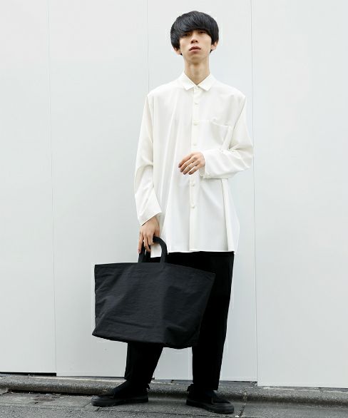 Building Block.ビルディングブロック.STENCIL DUFFEL IN BLACK CRINKLE[26/A.BLACK]