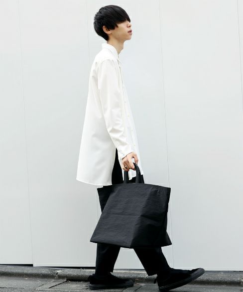 Building Block.ビルディングブロック.STENCIL DUFFEL IN BLACK CRINKLE[26/A.BLACK]