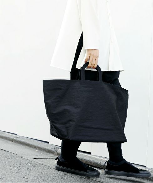 Building Block.ビルディングブロック.STENCIL DUFFEL IN BLACK CRINKLE[26/A.BLACK]