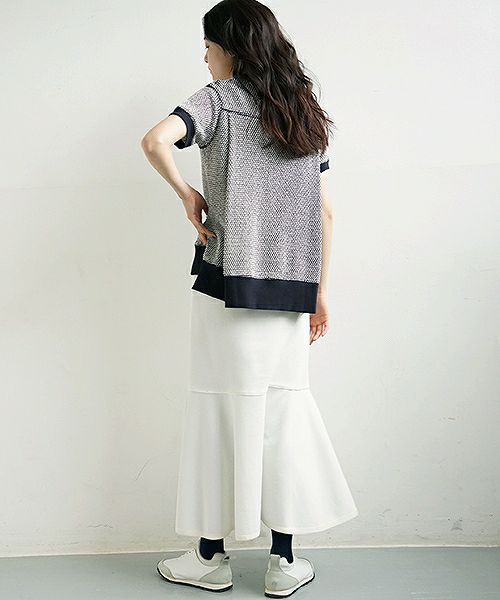 SWANLAKE.バックフレアーニット [CT-1165/OFF-NAVY]