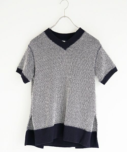 SWANLAKE.バックフレアーニット [CT-1165/OFF-NAVY]