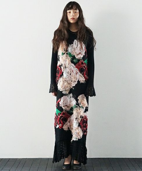 malamutePalm maison別注・薔薇ジャガードワンピース [mlm 19SS-KN00