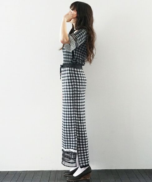 malamute.gingham check skirt [mlm 19SS-SK09 / BLACK]