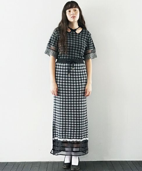 malamute.gingham check skirt [mlm 19SS-SK09 / BLACK]