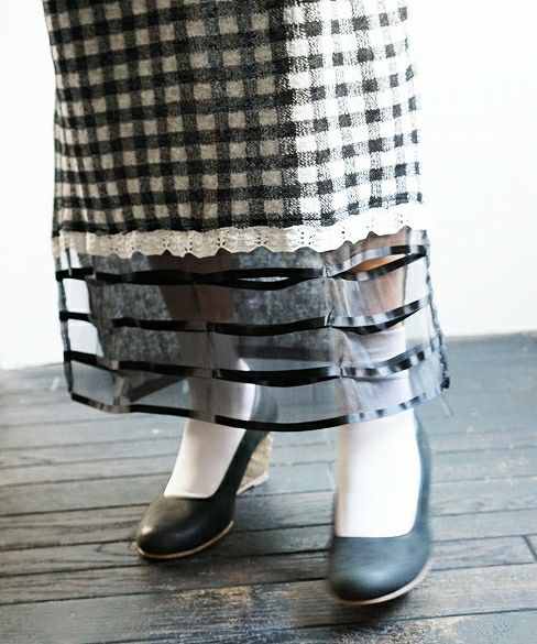 malamute.gingham check skirt [mlm 19SS-SK09 / BLACK]