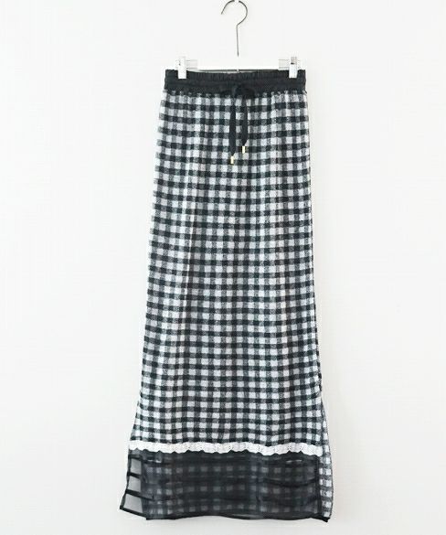 malamute.gingham check skirt [mlm 19SS-SK09 / BLACK]