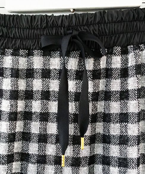 malamute.gingham check skirt [mlm 19SS-SK09 / BLACK]