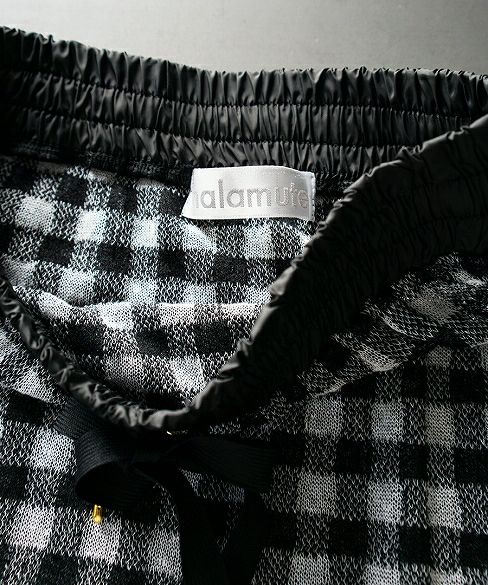 malamute.gingham check skirt [mlm 19SS-SK09 / BLACK]