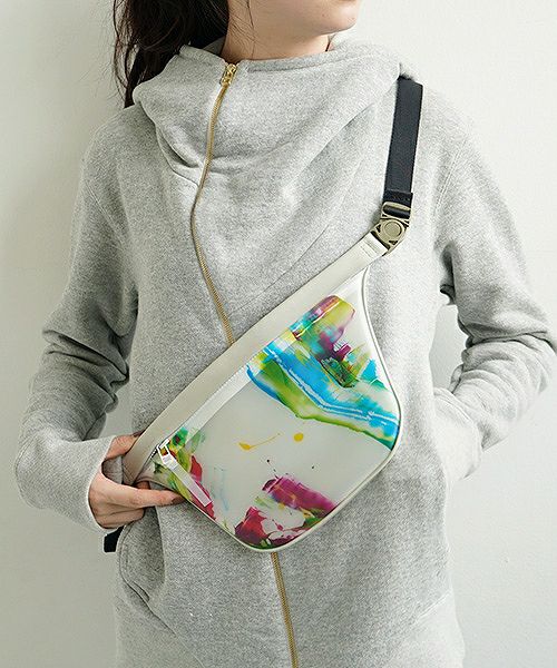 macromauro マクロマウロ.plane bag paint small PVC[white]_