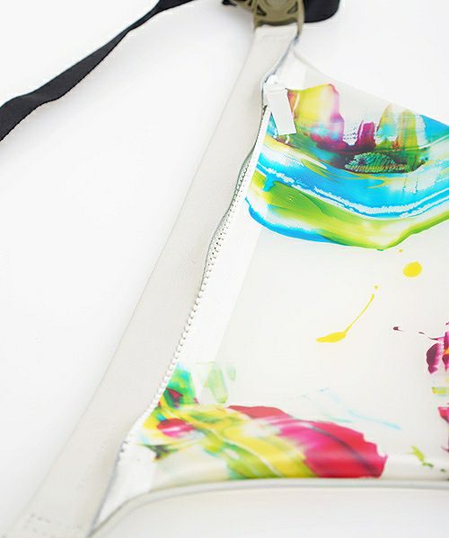 macromauro マクロマウロ.plane bag paint small PVC[white]_