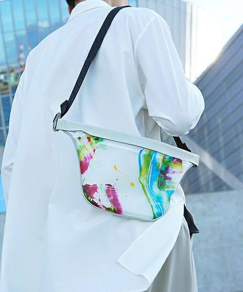 macromauro マクロマウロ.plane bag paint small PVC[white]_