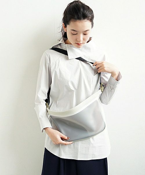 macromauro マクロマウロ.plane bag large PVC[white]_