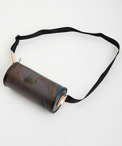 macromauro マクロマウロ.cylinder bag paint large PVC[black]