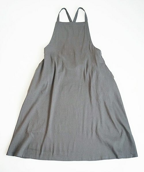 Mochi.モチ.french linen jumper skirt [915-op01/grey]