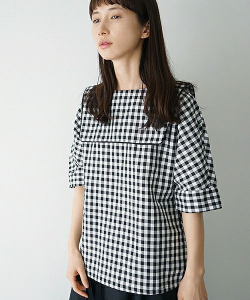 Mochi.モチ.gingham check blouse [915-bl02]