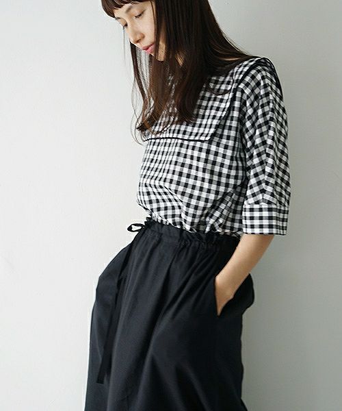 Mochi.モチ.gingham check blouse [915-bl02]