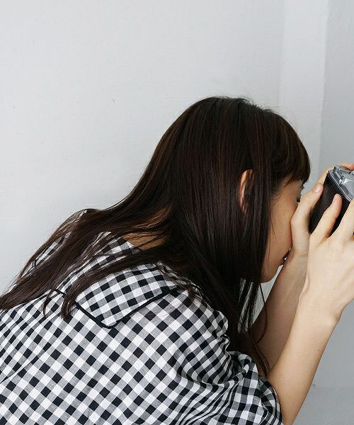 Mochi.モチ.gingham check blouse [915-bl02]