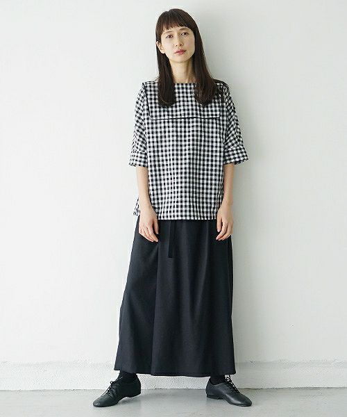 Mochi.モチ.gingham check blouse [915-bl02]
