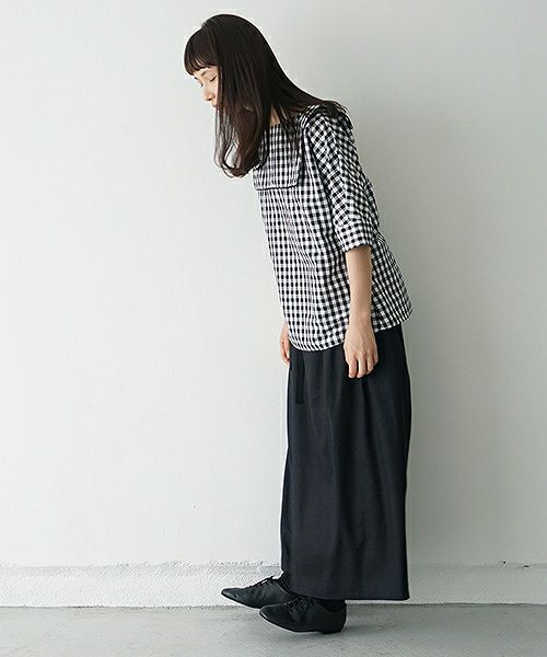 Mochi.モチ.gingham check blouse [915-bl02]