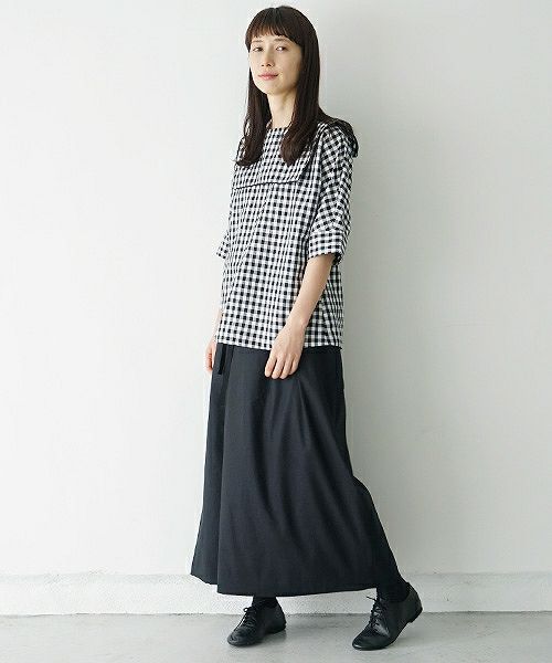 Mochi.モチ.gingham check blouse [915-bl02]