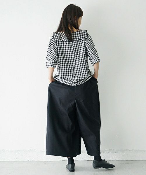 Mochi.モチ.gingham check blouse [915-bl02]