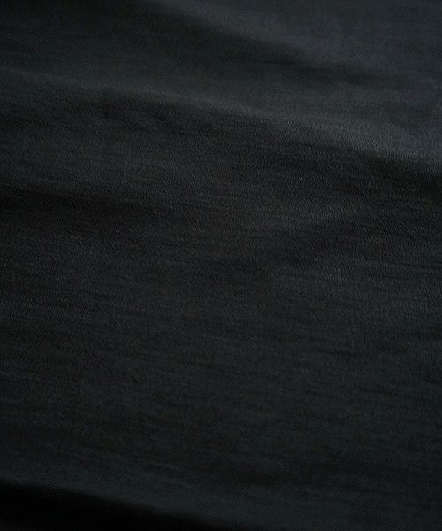 Mochi.モチ.french linen wrap wide pants [black]