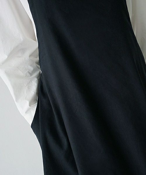 Mochi.モチ.french linen jumper skirt [915-op01/black]
