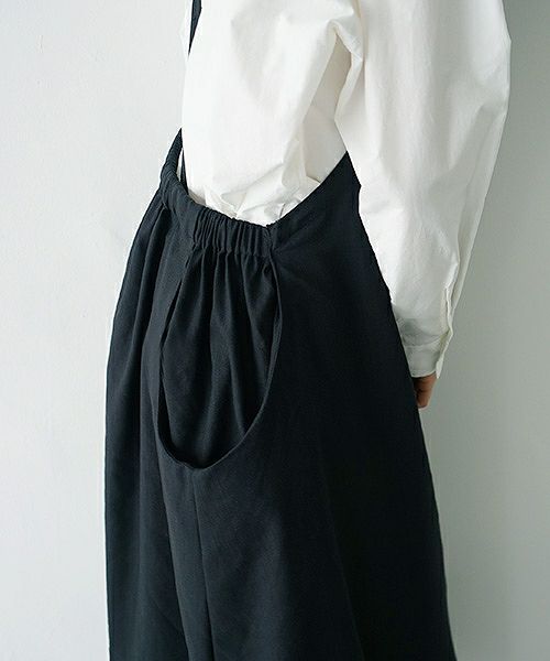 Mochi.モチ.french linen jumper skirt [915-op01/black]