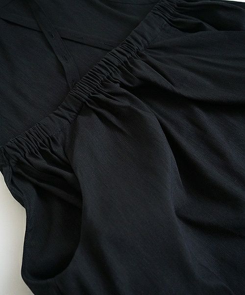 Mochi.モチ.french linen jumper skirt [915-op01/black]