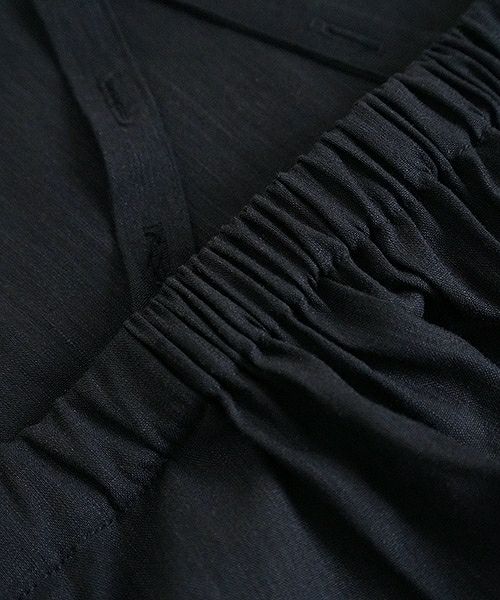 Mochi.モチ.french linen jumper skirt [915-op01/black]