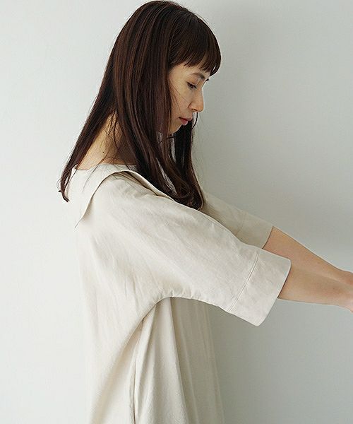 Mochi.モチ.linen dress [915-op02/light beige]
