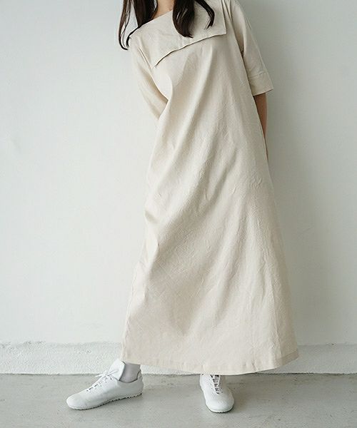 Mochi.モチ.linen dress [915-op02/light beige]