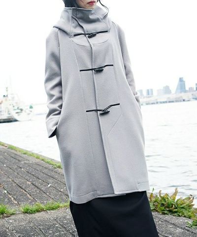 hatra ハトラ.coat-Toggle Calm Coat[OU06-Grey]