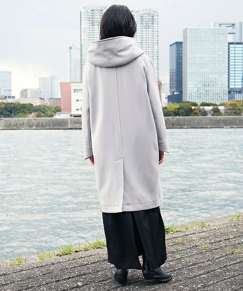 hatra ハトラ.coat-Toggle Calm Coat[OU06-Grey]