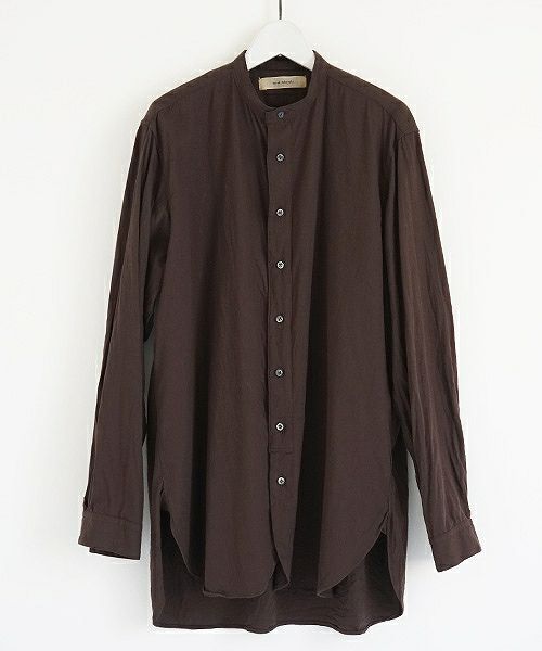 suzuki takayuki.スズキタカユキ.shirt-peasant shirt[A203-02/dark brown]