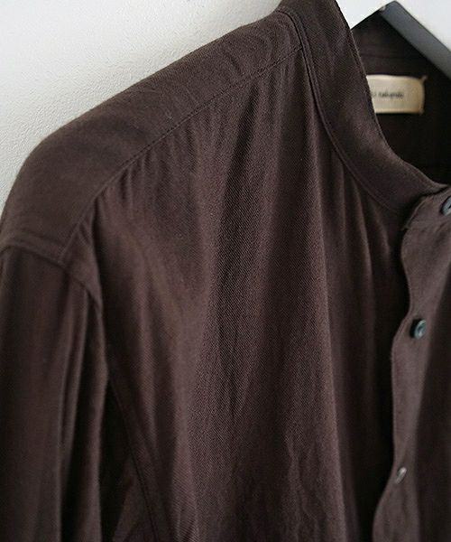 suzuki takayuki.スズキタカユキ.shirt-peasant shirt[A203-02/dark brown]