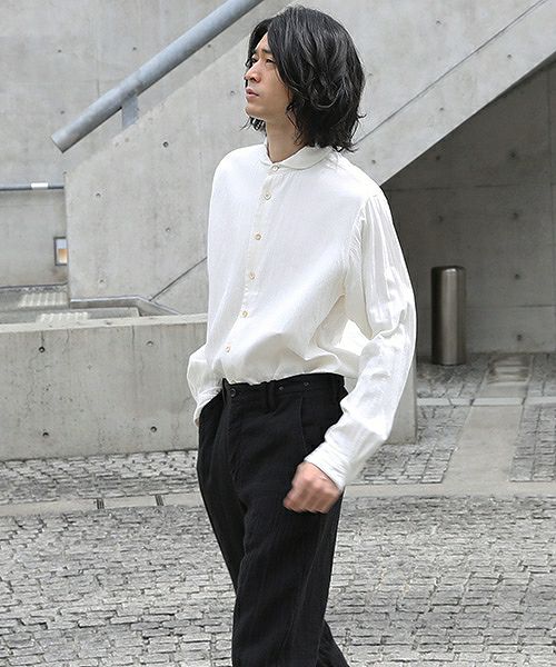 suzuki takayuki.スズキタカユキ.one-piece-shawl-collar shirt[A203-04/nude]