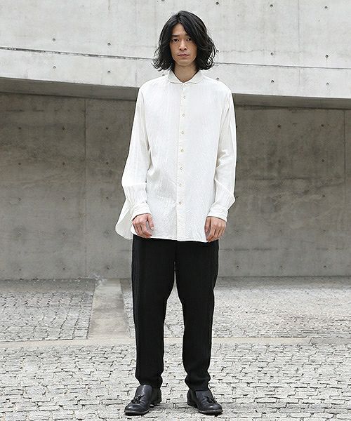 suzuki takayuki.スズキタカユキ.one-piece-shawl-collar shirt[A203-04/nude]