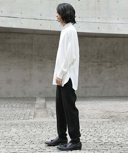 suzuki takayuki.スズキタカユキ.one-piece-shawl-collar shirt[A203-04/nude]