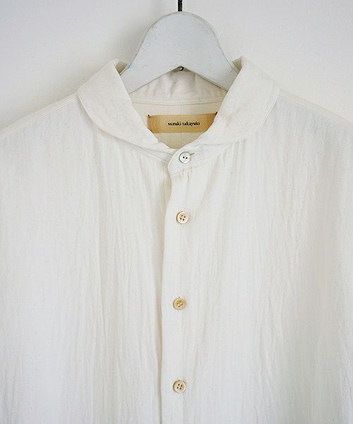 suzuki takayuki.スズキタカユキ.one-piece-shawl-collar shirt[A203-04/nude]