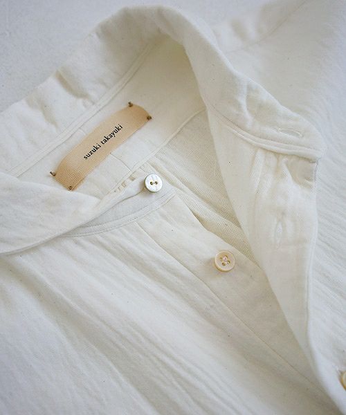 suzuki takayuki.スズキタカユキ.one-piece-shawl-collar shirt[A203-04/nude]