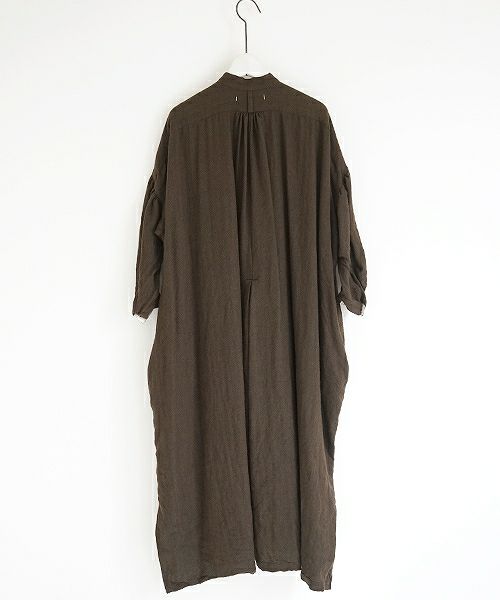 suzuki takayuki.スズキタカユキ.peasant dress[A201-13/dark brown]