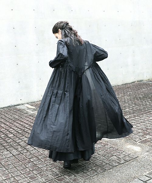 suzuki takayuki.スズキタカユキ.gathered dress[A201-14/black]