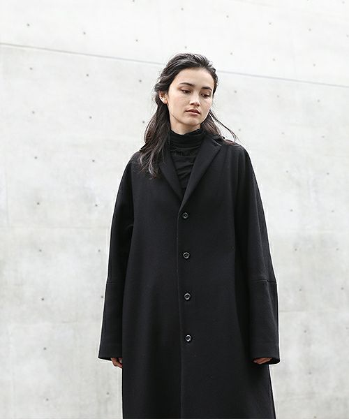suzuki takayukiスズキタカユキtailored-collar coat[A201-22/black]:i 